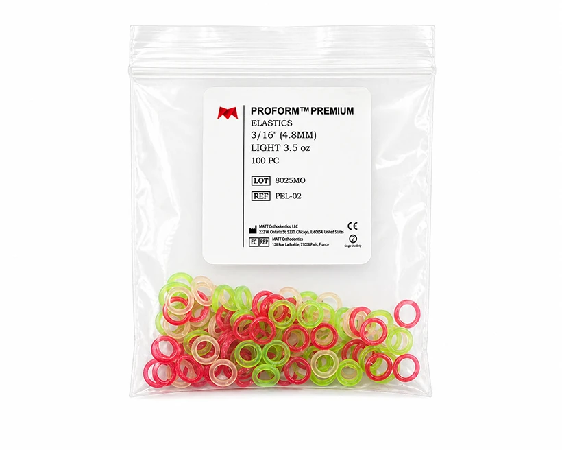 Matt Ortho Intraoral Elastics (Light)