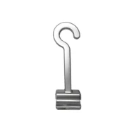 Crimpable Power Arm Implant Hooks Right  (10 mm length)