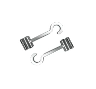 Long Curved Crimpable Hooks Left (1 Pcs)